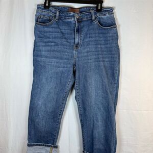 Judy Blue Los Angeles Boyfriend Jeans Womens Size 13/31 Medium Wash Cuffed
